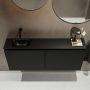 Mondiaz TURE Toiletmeubel 120x23x50cm met 0 kraangaten 2 deuren urban mat Wastafel Eden links Solid Surface Zwart FK75341416 - Thumbnail 3