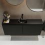 Mondiaz TURE Toiletmeubel 120x23x50cm met 0 kraangaten 2 deuren urban mat Wastafel Eden midden Solid Surface Zwart FK75341414 - Thumbnail 4