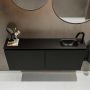 Mondiaz TURE Toiletmeubel 120x23x50cm met 1 kraangaten 2 deuren urban mat Wastafel Eden rechts Solid Surface Zwart FK75341417 - Thumbnail 4