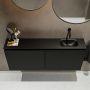 Mondiaz TURE Toiletmeubel 120x23x50cm met 0 kraangaten 2 deuren urban mat Wastafel Eden rechts Solid Surface Zwart FK75341418 - Thumbnail 3