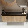 Mondiaz TURE Toiletmeubel 120x23x50cm met 1 kraangaten 2 deuren washed oak mat Wastafel Eden links Solid Surface Zwart FK75341647 - Thumbnail 4