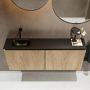 Mondiaz TURE Toiletmeubel 120x23x50cm met 0 kraangaten 2 deuren washed oak mat Wastafel Eden links Solid Surface Zwart FK75341648 - Thumbnail 4