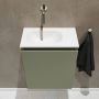 Mondiaz TURE Toiletmeubel 40x23x50cm met 0 kraangaten 1 deuren army mat Wastafel Eden links Solid Surface Wit FK75341124 - Thumbnail 4