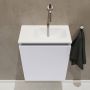 Mondiaz TURE Toiletmeubel 40x23x50cm met 0 kraangaten 1 deuren cale mat Wastafel Eden rechts Solid Surface Wit FK75341246 - Thumbnail 4