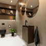 Mondiaz TURE Fonteinset 40x23x50cm 1 kraangat 1 deur dark brown mat Wasbak rechts Solid Surface Zwart FK75341654 - Thumbnail 4
