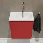 Mondiaz TURE Toiletmeubel 40x23x50cm met 0 kraangaten 1 deuren fire mat Wastafel Eden rechts Solid Surface Wit FK75341186 - Thumbnail 4