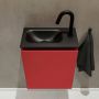 Mondiaz TURE Fonteinset 40x23x50cm 1 kraangat 1 deur fire mat Wasbak links Solid Surface Zwart FK75341536 - Thumbnail 3