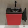 Mondiaz TURE Toiletmeubel 40x23x50cm met 0 kraangaten 1 deuren fire mat Wastafel Eden rechts Solid Surface Zwart FK75341539 - Thumbnail 4