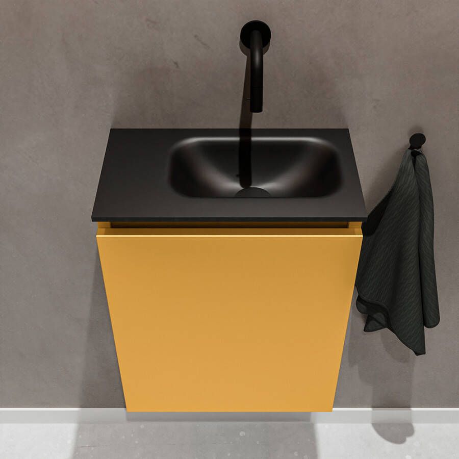 Mondiaz Ture fonteinmeubel 40cm Ocher Eden wastafel Urban rechts zonder kraangat