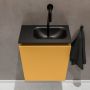 Mondiaz TURE Toiletmeubel 40x23x50cm met 0 kraangaten 1 deuren ocher mat Wastafel Eden rechts Solid Surface Zwart FK75341510 - Thumbnail 3
