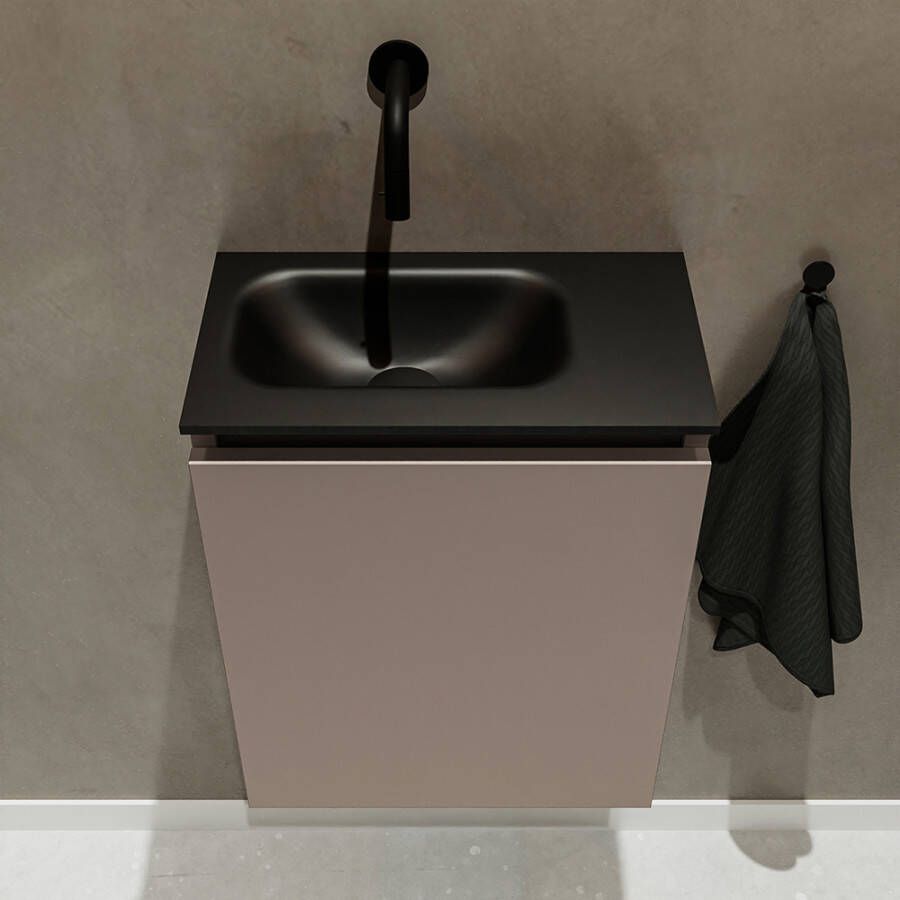 Mondiaz Ture fonteinmeubel 40cm Smoke Eden wastafel Urban links zonder kraangat