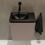 Mondiaz TURE Toiletmeubel 40x23x50cm met 0 kraangaten 1 deuren smoke mat Wastafel Eden links Solid Surface Zwart FK75341450 - Thumbnail 4