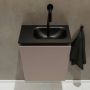 Mondiaz TURE Toiletmeubel 40x23x50cm met 0 kraangaten 1 deuren smoke mat Wastafel Eden rechts Solid Surface Zwart FK75341452 - Thumbnail 4