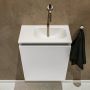 Mondiaz TURE Toiletmeubel 40x23x50cm met 0 kraangaten 1 deuren talc mat Wastafel Eden rechts Solid Surface Wit FK75341006 - Thumbnail 4