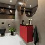 Mondiaz TURE Toiletmeubel 60x23x50cm met 1 kraangaten 2 deuren fire mat Wastafel Eden links Solid Surface Zwart FK75341542 - Thumbnail 5