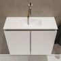 Mondiaz TURE Toiletmeubel 60x23x50cm met 0 kraangaten 2 deuren linen mat Wastafel Eden midden Solid Surface Wit FK75341218 - Thumbnail 4