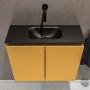 Mondiaz TURE Toiletmeubel 60x23x50cm met 0 kraangaten 2 deuren ocher mat Wastafel Eden midden Solid Surface Zwart FK75341512 - Thumbnail 4