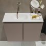 Mondiaz TURE Toiletmeubel 60x23x50cm met 0 kraangaten 2 deuren smoke mat Wastafel Eden links Solid Surface Wit FK75341100 - Thumbnail 4