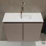 Mondiaz TURE Toiletmeubel 60x23x50cm met 0 kraangaten 2 deuren smoke mat Wastafel Eden midden Solid Surface Wit FK75341098 - Thumbnail 4