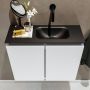 Mondiaz TURE Toiletmeubel 60x23x50cm met 0 kraangaten 2 deuren talc mat Wastafel Eden rechts Solid Surface Zwart FK75341371 - Thumbnail 4