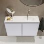 Mondiaz TURE Toiletmeubel 80x23x50cm met 0 kraangaten 2 deuren cale mat Wastafel Eden rechts Solid Surface Wit FK75341258 - Thumbnail 4