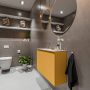 Mondiaz TURE Toiletmeubel 80x23x50cm met 0 kraangaten 2 deuren ocher mat Wastafel Eden links Solid Surface Wit FK75341166 - Thumbnail 5