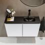 Mondiaz TURE Toiletmeubel 80x23x50cm met 0 kraangaten 2 deuren talc mat Wastafel Eden rechts Solid Surface Zwart FK75341377 - Thumbnail 4