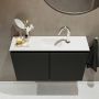 Mondiaz TURE Fonteinset 80x23x50cm 1 kraangat 2 deuren urban mat Wasbak midden Solid Surface Wit FK75341043 - Thumbnail 3
