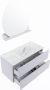 Mondiaz VICA-DLUX 100cm badmeubel onderkast Cale 2 lades. Inbouw wastafel CLOUD midden 1 kraangat kleur Opalo. - Thumbnail 3