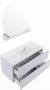Mondiaz VICA-DLUX 100cm badmeubel onderkast Cale 2 lades. Inbouw wastafel CLOUD midden zonder kraangat kleur Opalo. - Thumbnail 3