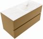 Mondiaz VICA-DLUX 100cm badmeubel onderkast Oro 2 lades. Inbouw wastafel CLOUD rechts 1 kraangat kleur Ostra. - Thumbnail 2