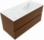 Mondiaz VICA-DLUX 100cm badmeubel onderkast Rust 2 lades. Inbouw wastafel CLOUD rechts 1 kraangat kleur Opalo. - Thumbnail 2