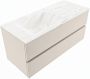 Mondiaz VICA-DLUX 110cm badmeubel onderkast Linen 2 lades. Inbouw wastafel CLOUD links zonder kraangat kleur Ostra. - Thumbnail 2