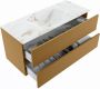 Mondiaz VICA-DLUX 110cm badmeubel onderkast Oro 2 lades. Inbouw wastafel CLOUD midden zonder kraangat kleur Frappe. - Thumbnail 3