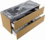 Mondiaz VICA-DLUX 110cm badmeubel onderkast Oro 2 lades. Inbouw wastafel CLOUD links zonder kraangat kleur Lava. - Thumbnail 3