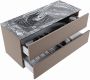 Mondiaz VICA-DLUX 110cm badmeubel onderkast Smoke 2 lades. Inbouw wastafel CLOUD links 1 kraangat kleur Lava. - Thumbnail 3