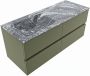 Mondiaz VICA-DLUX 120cm badmeubel onderkast Army 4 lades. Inbouw wastafel CLOUD links 1 kraangat kleur Lava. - Thumbnail 3