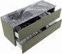Mondiaz VICA-DLUX 120cm badmeubel onderkast Army 4 lades. Inbouw wastafel CLOUD links zonder kraangat kleur Lava. - Thumbnail 3