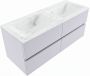 Mondiaz VICA-DLUX 120cm badmeubel onderkast Cale 4 lades. Inbouw wastafel CLOUD dubbel 2 kraangaten kleur Opalo. - Thumbnail 3