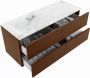 Mondiaz VICA-DLUX 120cm badmeubel onderkast Rust 4 lades. Inbouw wastafel CLOUD links zonder kraangat kleur Frappe. - Thumbnail 3