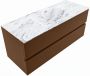Mondiaz VICA-DLUX 120cm badmeubel onderkast Rust 2 lades. Inbouw wastafel CLOUD midden zonder kraangat kleur Glace. - Thumbnail 2