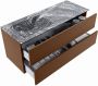 Mondiaz VICA-DLUX 120cm badmeubel onderkast Rust 2 lades. Inbouw wastafel CLOUD links 1 kraangat kleur Lava. - Thumbnail 3