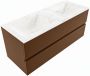 Mondiaz VICA-DLUX 120cm badmeubel onderkast Rust 2 lades. Inbouw wastafel CLOUD dubbel 2 kraangaten kleur Ostra. - Thumbnail 2