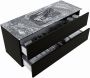 Mondiaz VICA-DLUX 120cm badmeubel onderkast Urban 2 lades. Inbouw wastafel CLOUD midden 1 kraangat kleur Lava. - Thumbnail 3
