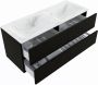 Mondiaz VICA-DLUX 120cm badmeubel onderkast Urban 4 lades. Inbouw wastafel CLOUD dubbel 2 kraangaten kleur Opalo. - Thumbnail 3