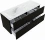 Mondiaz VICA-DLUX 120cm badmeubel onderkast Urban 4 lades. Inbouw wastafel CLOUD links zonder kraangat kleur Opalo. - Thumbnail 3