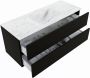 Mondiaz VICA-DLUX 120cm badmeubel onderkast Urban 2 lades. Inbouw wastafel CLOUD midden zonder kraangat kleur Opalo. - Thumbnail 3