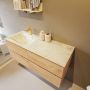 Mondiaz VICA-DLUX 120cm badmeubel onderkast Washed Oak 4 lades. Inbouw wastafel CLOUD links 1 kraangat kleur Frappe. - Thumbnail 4