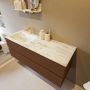Mondiaz VICA-DLUX 130cm badmeubel onderkast Rust 2 lades. Inbouw wastafel CLOUD links 1 kraangat kleur Glace. - Thumbnail 4