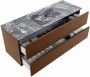 Mondiaz VICA-DLUX 130cm badmeubel onderkast Rust 2 lades. Inbouw wastafel CLOUD midden zonder kraangat kleur Lava. - Thumbnail 3